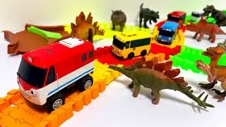 Titipo & Tayo Toys ☆ Rainbow Winding Rail Dinosaur Land Course