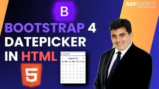 Implement Bootstrap 4 DatePicker in HTML