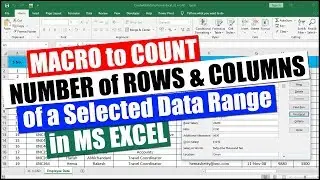 Macro to Count the number of Columns And Rows in a Selected Data Range in MS Excel