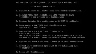Replacing Vcenter certificates using Vcenter certificate manager