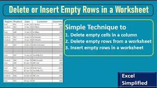 Simple technique to delete empty cells and rows in Microsoft Excel