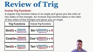 Inverse Trig Functions - Review of Trigonometry - IB Physics