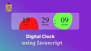 How to make digital clock using html css and javascript | Digital clock javascript