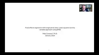 Fixed effects regression with longitudinal data: Least-squares dummy variable approach using SPSS