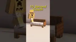 10 Second Couch! #minecraftbuilding #buildtips #minecraft #minecrafttutorial #shorts