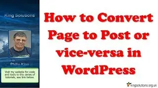 How to Convert Page to Post or vice versa in WordPress