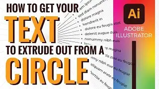 How to make your text follow a circle like a sun beam in Adobe Illustrator - round infographic text