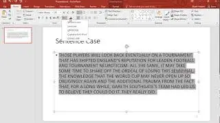 Microsoft PowerPoint - How to Change Text to Sentence Case