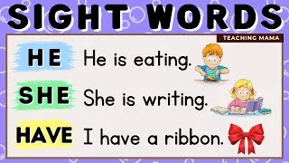 LET'S READ! | SIGHT WORDS SENTENCES | HE, SHE, HAVE | PRACTICE READING ENGLISH | TEACHING MAMA