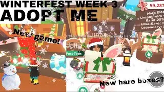 WINTER FEST week 3! ~ New hare boxes? ~ New game! ~ LunarXnoodles ~ #adoptme #roblox