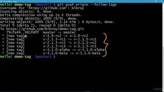 098 Git Tagging Pushing and Sharing Annotated Tags only Lab