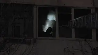 Балкон сгорел возле пожарной части