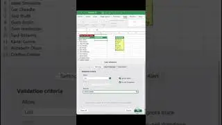 create drop down in execl