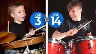 Progression of a Child Drummer (ages 3-14) Avery Drummer