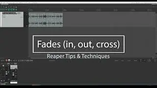 Easy way to do fade-ins fade-outs and cross-fades in Reaper. Basic Reaper DAW tutorial