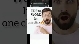 Convert PDF to WORD in one click🔥 | 