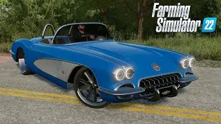 1960 Chevrolet Corvette - Farming Simulator 2022 [FS22 LS22 Car Vehicle Mod] 