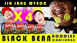 Black Bean Noodles Mukbang Eating Show / Race Mukbang Challenge 2017