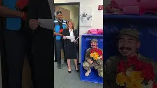 Soldier eludes his mother by hiding in the gift box! #Shorts