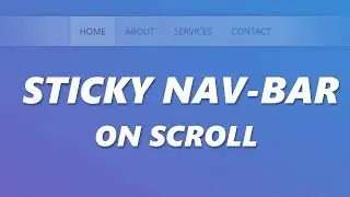 How to make a Fixed Navigation Bar on Scroll