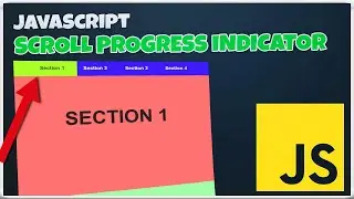 JavaScript SCROLL Progress Bar INDICATOR Tutorial 🟩⏩ | Full JS Tutorial