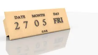 Wooden Calendar | Autodesk Inventor