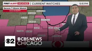 Severe thunderstorm watch continues through much of evening in Chicago