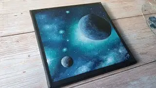 Galaxy space / easy acrylic painting ideas for beginners ✨️