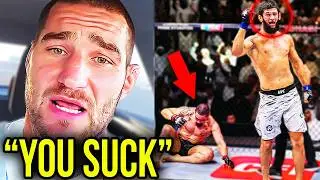 SEAN STRICKLAND REACTS TO KHAMZAT CHIMAEV VS ROBERT WHITTAKER HIGHLIGHTS UFC 308