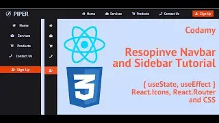 Responsive Sidebar-Navbar Switching Tutorial - React Hooks, Router, Icons and CSS.