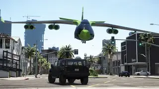 Worlds Biggest Plane AN225 Emergency Landing On A Street [GTA 5]