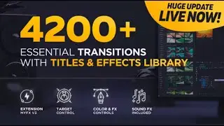 Transitions for Premiere Pro 2024 - 4200+ Essential Transitions With Titles & Effects Library