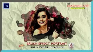 Photoshop Tutorial | Brush Effect Portrait | Watercolor Painting