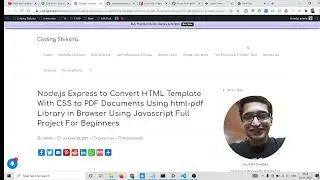 Node.js Express to Convert HTML Template With CSS to PDF Documents Using html-pdf Library in Browser