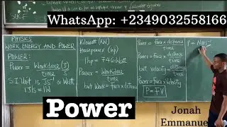 Power (Definition, Formula, Types and Examples) | Work, Energy and Power 3 | Physics tutorial