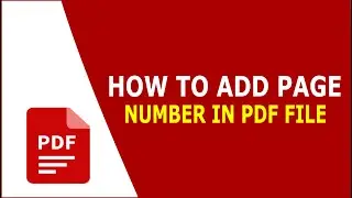 How to add page number in pdf file | How to Add Page Numbers to PDF | Insert page number in pdf