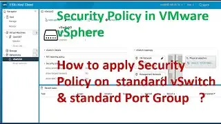 Security policy in VMware vSphere | Promiscuous mode ,MAC Address changes & Forged Transmits