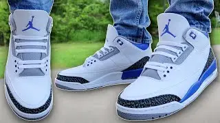 How To Bar Lace Jordan 3s | Featuring 'Racer Blue' (BEST WAY!!)