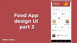 Food App design UI part 3