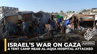 War on Gaza: Tent camp near Al-Aqsa Hospital ‘turned into graveyard’