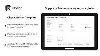 Notion Check Writing Template | How to use @Notion to keep track of cheque related payments