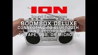 ION Audio Boombox Deluxe | Connecting to Bluetooth & Recording to Tape, USB or Micro SD Card