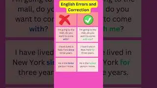 English Errors and Correction | Grammar Mistakes
