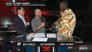 UFC 305 | FightWeek LIVE SHOW - Alex Volkanovski & Israel Adesanya reflect on their journey together