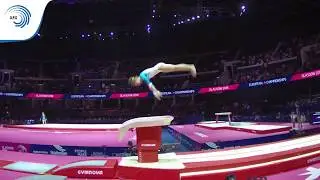 Anhelina DEINEKA (UKR) - 2018 Artistic Gymnastics Europeans, junior qualification vault