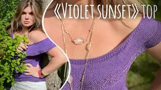 Вяжем ПРОСТОЙ ЛЕТНИЙ ТОП с пайетками! 💥💥💥 Мастер-класс! Вязание для начинающих!