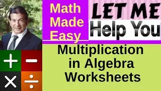 Multiplication in Algebra Worksheets