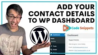 Show Support and Contact Details on Wordpress Dashboard Free Code Snippet - CodeSnippets