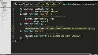 EP42 - Parse Server:  Creating and calling more complex Cloud Code functions