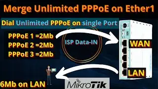 Multi PPPoE Client on Single Port | Merge Multi PPPoE Clients on Single Port in MIKROTIK || iT info